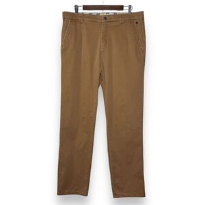 Meyer New York Trousers Mens W36 L32 Tan Brown Chinos Straight Leg Smart‎ Lined